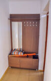 wall, floor, indoor, furniture, drawer, shelf, chest of drawers, cabinetry, curtain, cupboard