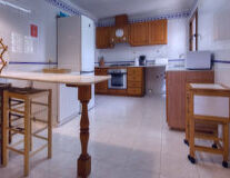 floor, indoor, cabinetry, countertop, kitchen, table, drawer, sink, desk, ceiling, interior, chest of drawers, home appliance