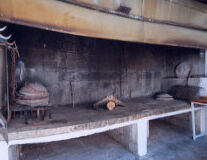 ground, furniture, fireplace, table