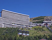 a building on a hill