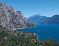a large body of water with Lake Garda in the background