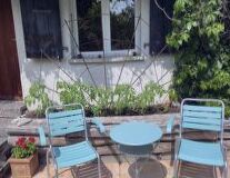 furniture, outdoor, chair, table, plant, bench, coffee table