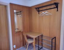 furniture, indoor, wall, floor, chair, wooden, design, desk, cabinetry