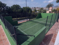 tennis, green, sky, outdoor, racket, tennis racket, tennis court
