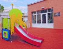 building, playground, outdoor, red
