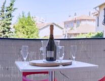 sky, bottle, drink, tableware, outdoor, wine, wine glass