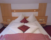 a large bed in a hotel room